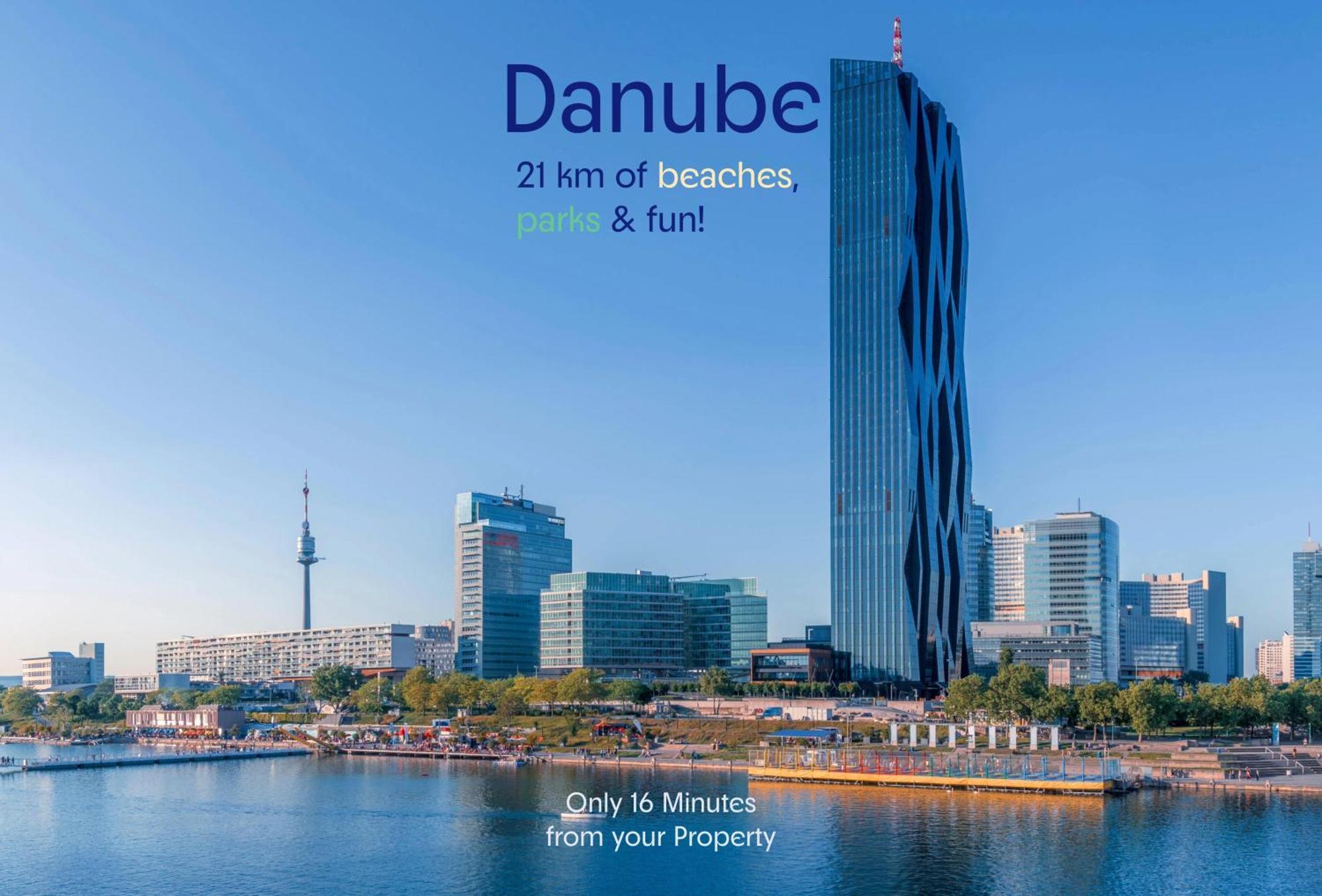 Apartament Charming 1br And 1lr Modern Design Donaustadt